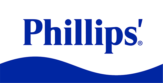 blue and white Phillips' logo with blue wave