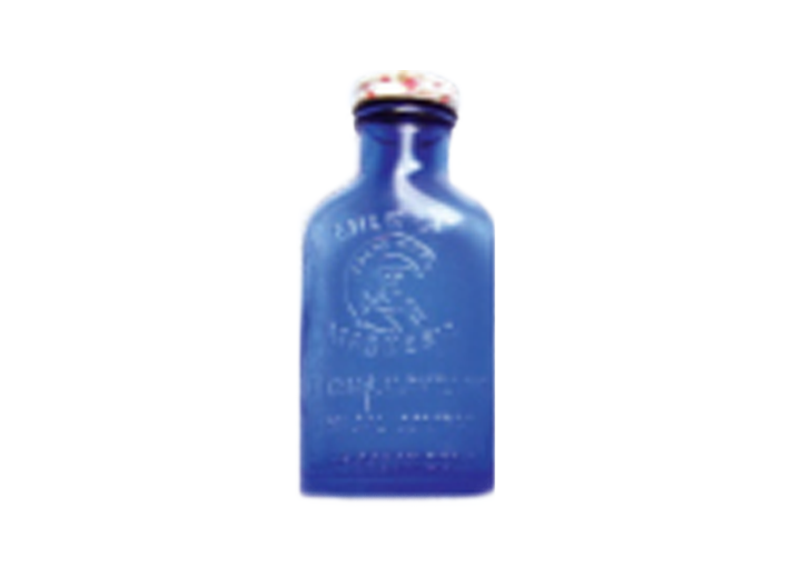 blue medicine bottle
