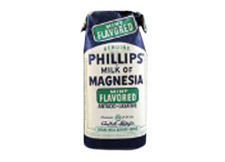 Phillips' Milk of Magnesia Mint flavored liquid box